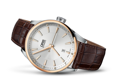 Artix Date, Grey, Leather Strap