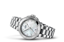 Aquis Date, White, Stainless steel Strap