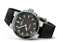 Aquis Date, Grey, Rubber Strap