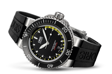 Aquis Depth Gauge, Black, Rubber Strap