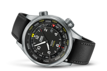 Big Crown ProPilot Altimeter with Feet Scale, Black, Leather Strap