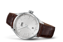 Artix Date, Grey, Leather Strap