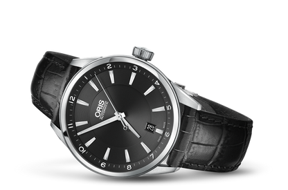Artix Date, Black, Leather Strap