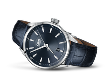 Artix Date, Blue, Leather Strap