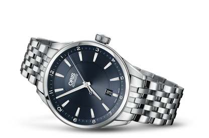 Artix Date, Blue, Stainless steel Strap