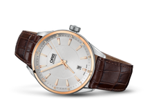 Artix Date, Grey, Leather Strap