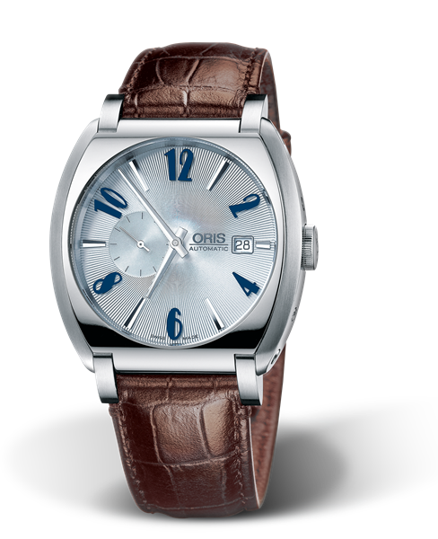 Frank Sinatra Small Second, Date, 39.00 x 40mm, Grey, Leather Strap, Stainless steel crown, Multi-piece stainless steel case, flexible lugs