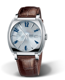 Frank Sinatra Small Second, Date, 39.00 x 40mm, Grey, Leather Strap, Stainless steel crown, Multi-piece stainless steel case, flexible lugs