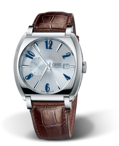 Frank Sinatra Small Second, Date, 39.00 x 40mm, Grey, Leather Strap, Stainless steel crown, Multi-piece stainless steel case, flexible lugs