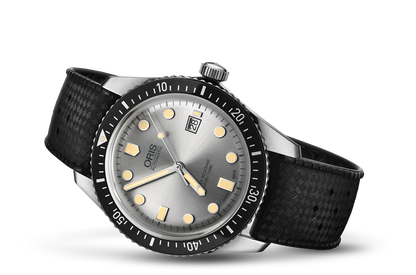 Divers Sixty-Five, Grey, Rubber Strap