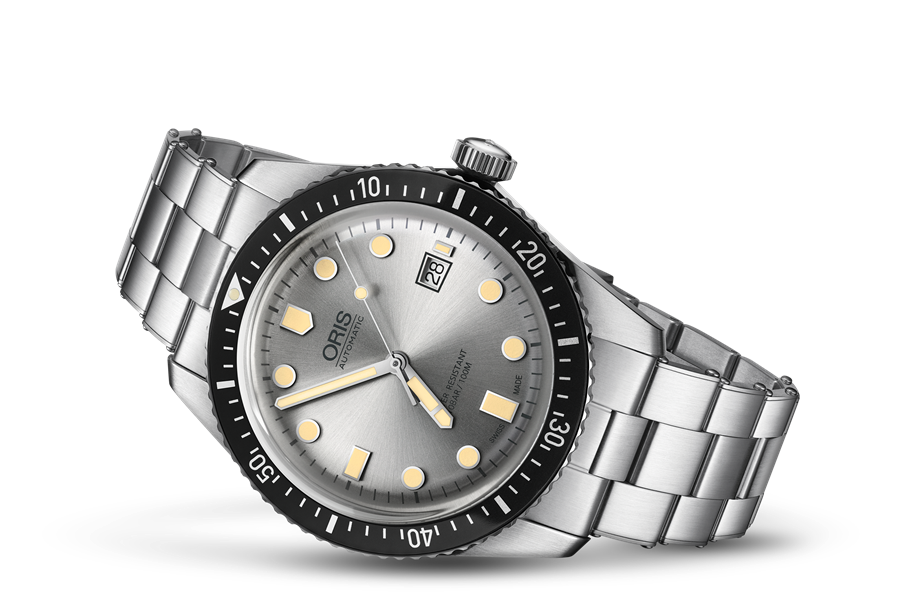 Divers Sixty-Five, Grey, Stainless steel Strap
