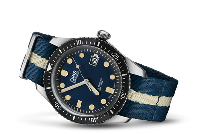 Divers Sixty-Five, Blue, Textile Strap