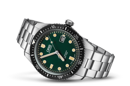 Divers Sixty-Five, Green, Stainless steel Strap
