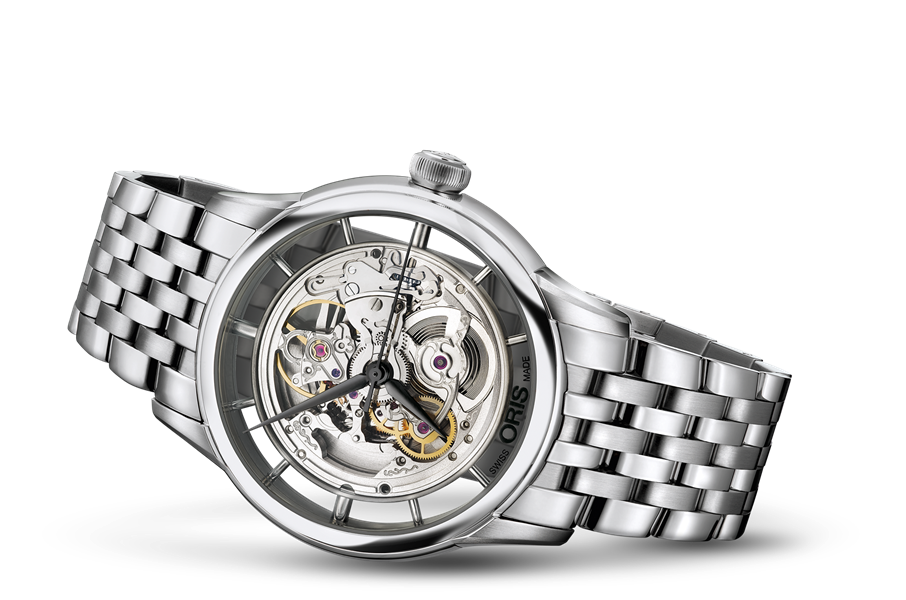 Artelier Translucent Skeleton, Grey, Stainless steel Strap