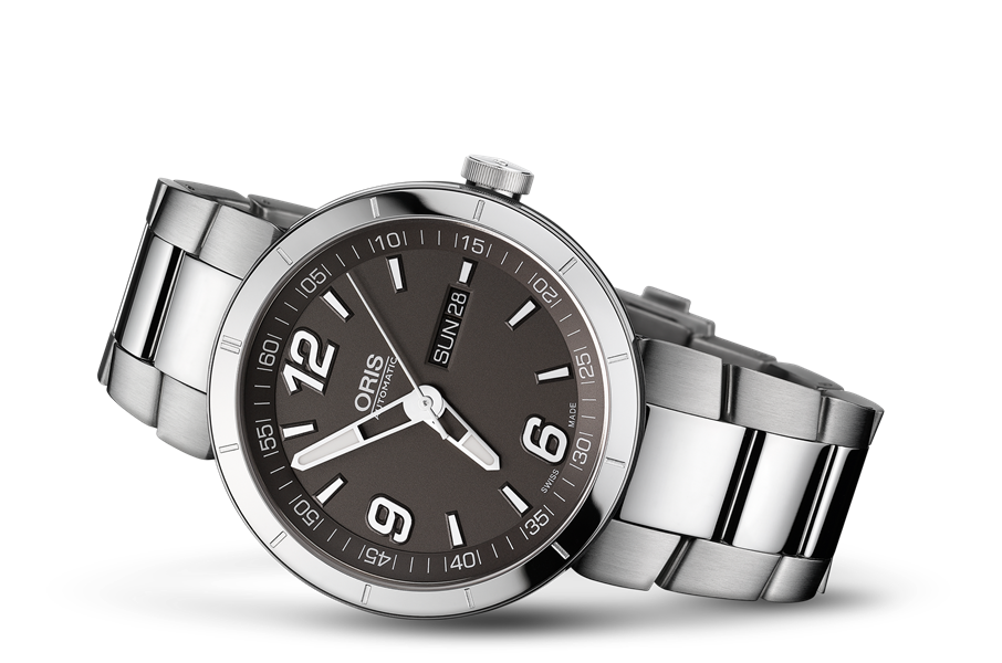 TT1 Day Date, Grey, Stainless steel Strap