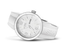 TT1 Day Date, White, Rubber Strap