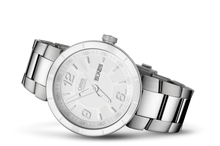 TT1 Day Date, White, Stainless steel Strap