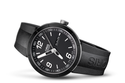 TT1 Day Date, Black, Rubber Strap