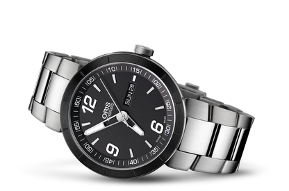 TT1 Day Date, Black, Stainless steel Strap