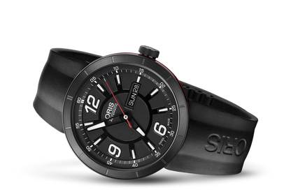 TT1 Day Date, Black, Rubber Strap