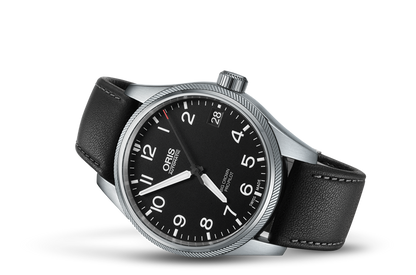 Big Crown ProPilot Big Date, Black, Leather Strap