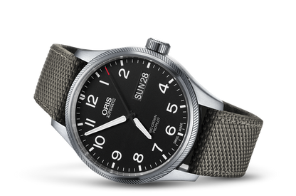 Big Crown ProPilot Big Day Date, Black, Textile Strap