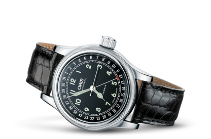 Big Crown Original Pointer Date, Black, Leather Strap