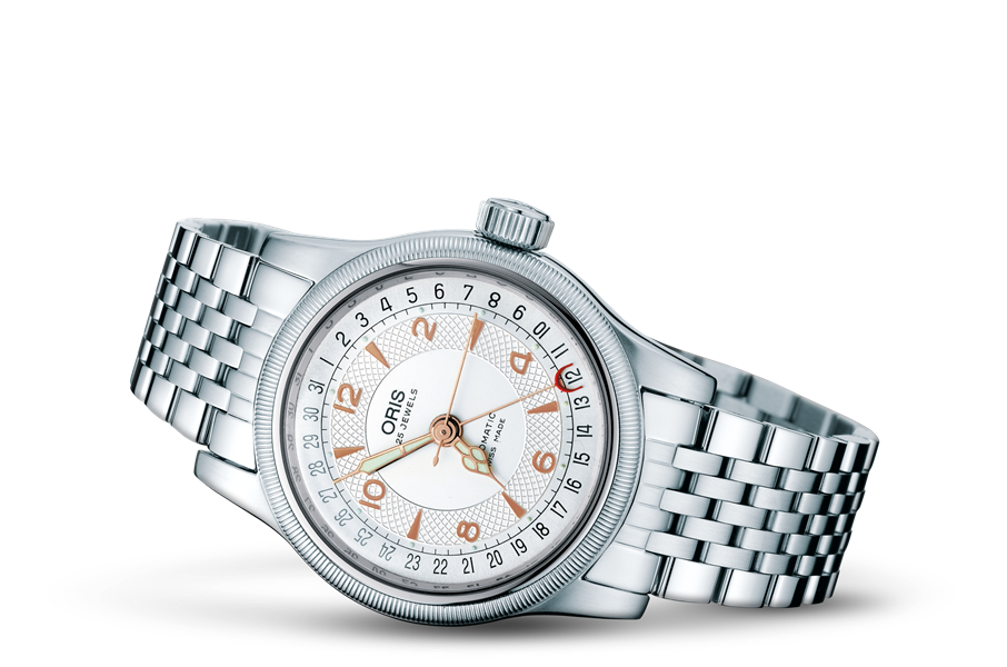 Big Crown Original Pointer Date, Grey, Stainless steel Strap