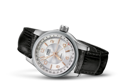 Big Crown Pointer Date, Grey, Leather Strap