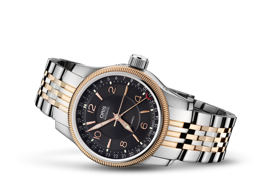 Big Crown Pointer Date, Black, Stainless steel Strap