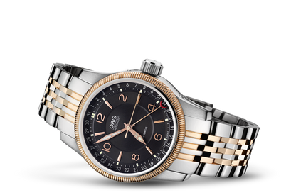 Big Crown Pointer Date, Black, Stainless steel Strap