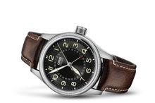 Big Crown Pointer Date, Black, Leather Strap