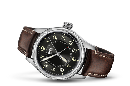 Big Crown Pointer Date, Black, Leather Strap
