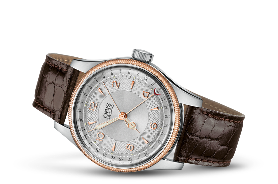 Big Crown Original Pointer Date, Grey, Leather Strap