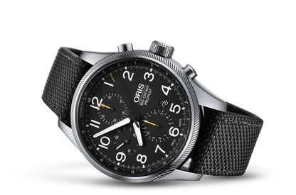 Big Crown ProPilot Chronograph, Black, Textile Strap