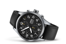 Big Crown ProPilot Chronograph, Black, Leather Strap