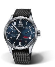 Big Crown ProPilot Calibre 111, 44mm, Blue, Textile Strap, Stainless steel screw-in security crown, Multi-piece stainless steel case