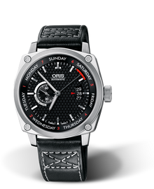 BC4 Small Second, Pointer Day, 42.70 mm, Black, Leather Strap, Stainless steel Oris Quick Lock security crown, Multi-piece stainless steel case