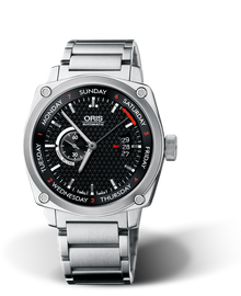 BC4 Small Second, Pointer Day, 42.70 mm, Black, Stainless steel Strap, Stainless steel Oris Quick Lock security crown, Multi-piece stainless steel case