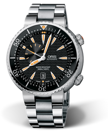 Divers Small Second, Date, 47.00 mm, Black, Stainless steel Strap, Stainless steel screw-in security crown and Helium valve, Multi-piece stainless steel case, minutes scale top ring
