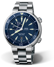 Divers Small Second, Date, 47.00 mm, Blue, Stainless steel Strap, Stainless steel screw-in security crown and Helium valve, Multi-piece stainless steel case, minutes scale top ring
