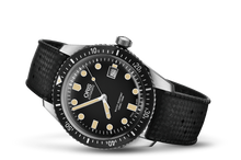 Divers Sixty-Five, Black, Rubber Strap