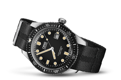 Divers Sixty-Five, Black, Textile Strap