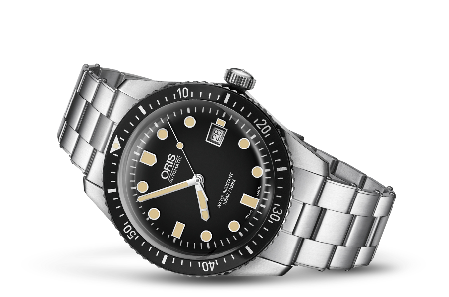 Divers Sixty-Five, Black, Stainless steel Strap