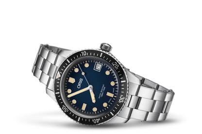 Divers Sixty-Five, Blue, Stainless steel Strap
