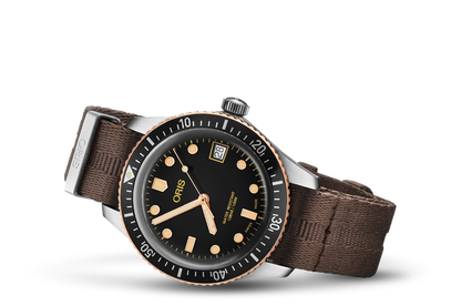 Divers Sixty-Five, Black, Textile Strap