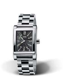 Rectangular Date 2002, 24.00 x 36mm, Black, Stainless steel Strap, Stainless steel crown, Multi-piece stainless steel case