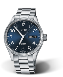 Big Crown ProPilot Big Day Date, 45mm, Blue, Stainless steel Strap, Stainless steel screw-in security crown, Multi-piece stainless steel case