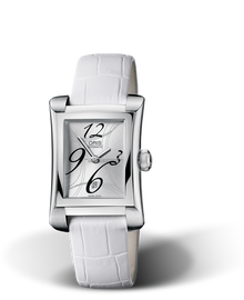 Rectangular Date 2008, 25.90 x 37mm, Grey, Leather Strap, Stainless steel crown, Multi-piece stainless steel case