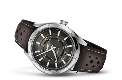 Artix GT Day Date, Grey, Leather Strap